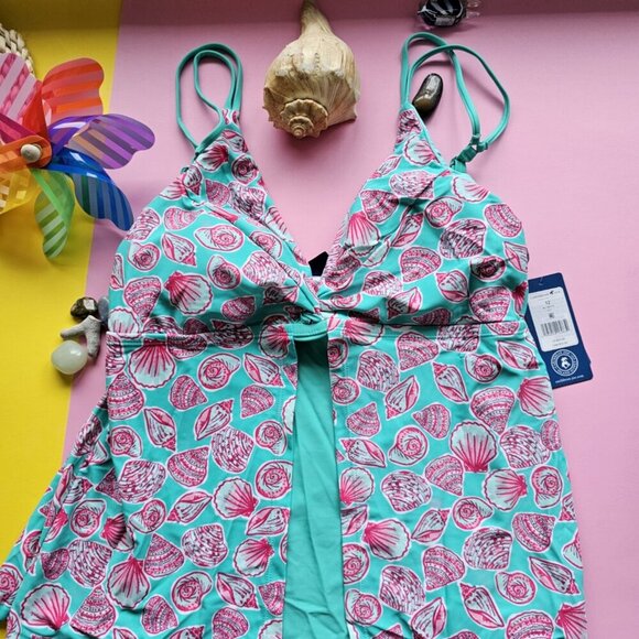 Caribbean Joe Women's Babydoll Tankini - Picture 2 of 12